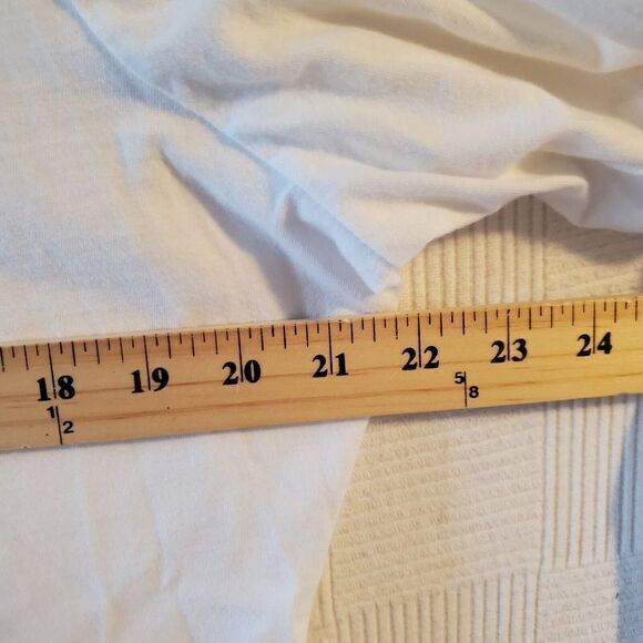 Talbots Woman Plus Petites Top‎ Womens 1XP Pima Super Soft Cotton White Ruffle - Picture 8 of 10